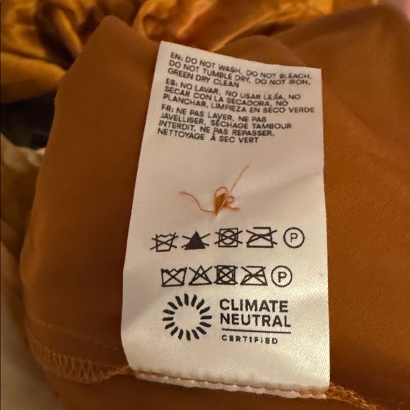 NEW Reformation Daniela Silk Maxi Deep V Dress - Copper - Picture 6 of 9